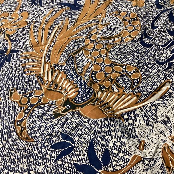 The Asia Society Handmade Cotton Rectangular Tablecloth - 90x40” Flowers & Birds - Picture 5 of 8